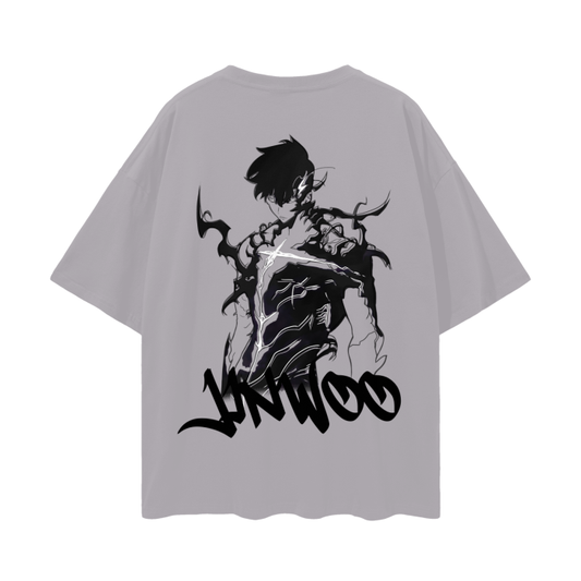 Solo Leveling - Sung Jin Woo Graffiti Streetwear Shirt Grey,MOQ1,Delivery days 5