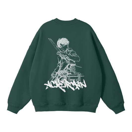 Attack on Titan - Levi Ackerman Streetwear Sweatshirt Green,MOQ1,Delivery days 5