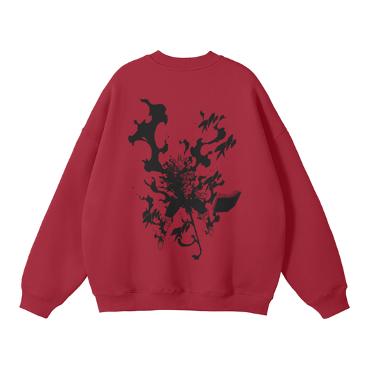 Black Clover - Asta Graffiti Streetwear Sweatshirt Red,MOQ1,Delivery days 5