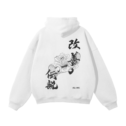 One Piece - Luffy Gear 5 Streetwear Hoodie White,MOQ1,Delivery days 5