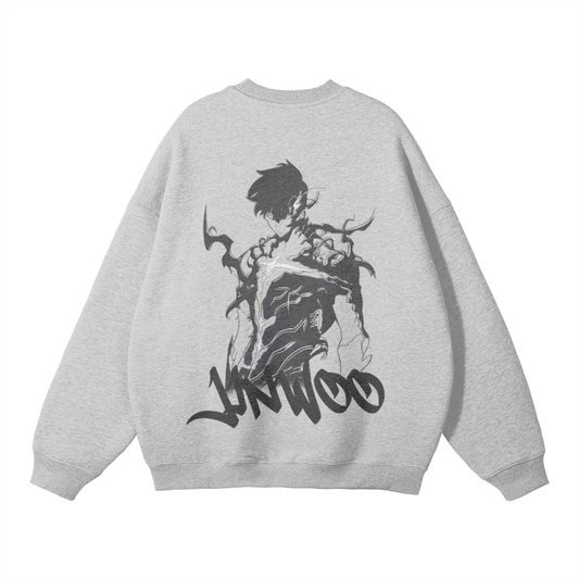 Solo Leveling - Sung Jin Woo Graffiti Streetwear Sweatshirt Grey,MOQ1,Delivery days 5