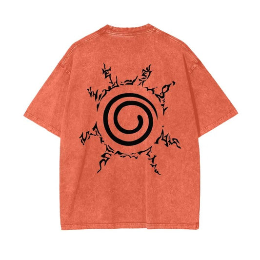 Naruto - Naruto Streetwear Shirt Orange Washed