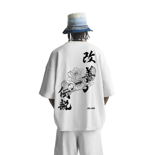 One Piece - Luffy Gear 5 Streetwear Shirt White