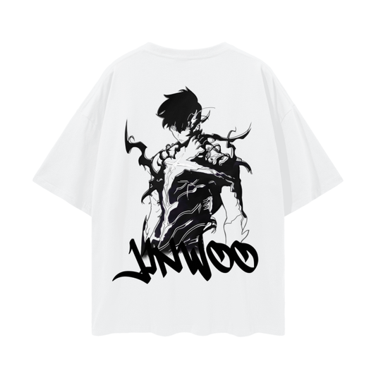 Solo Leveling - Sung Jin Woo Graffiti Streetwear Shirt White,MOQ1,Delivery days 5