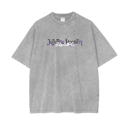 Jujutsu Kaisen - Hakari Stoned Washed Shirt - AY Line Light Gray / S
